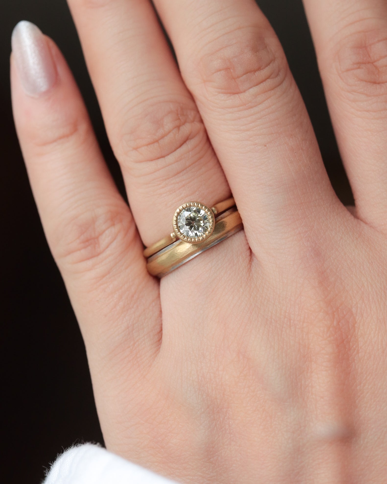 Milgrain Ring - Diamond -