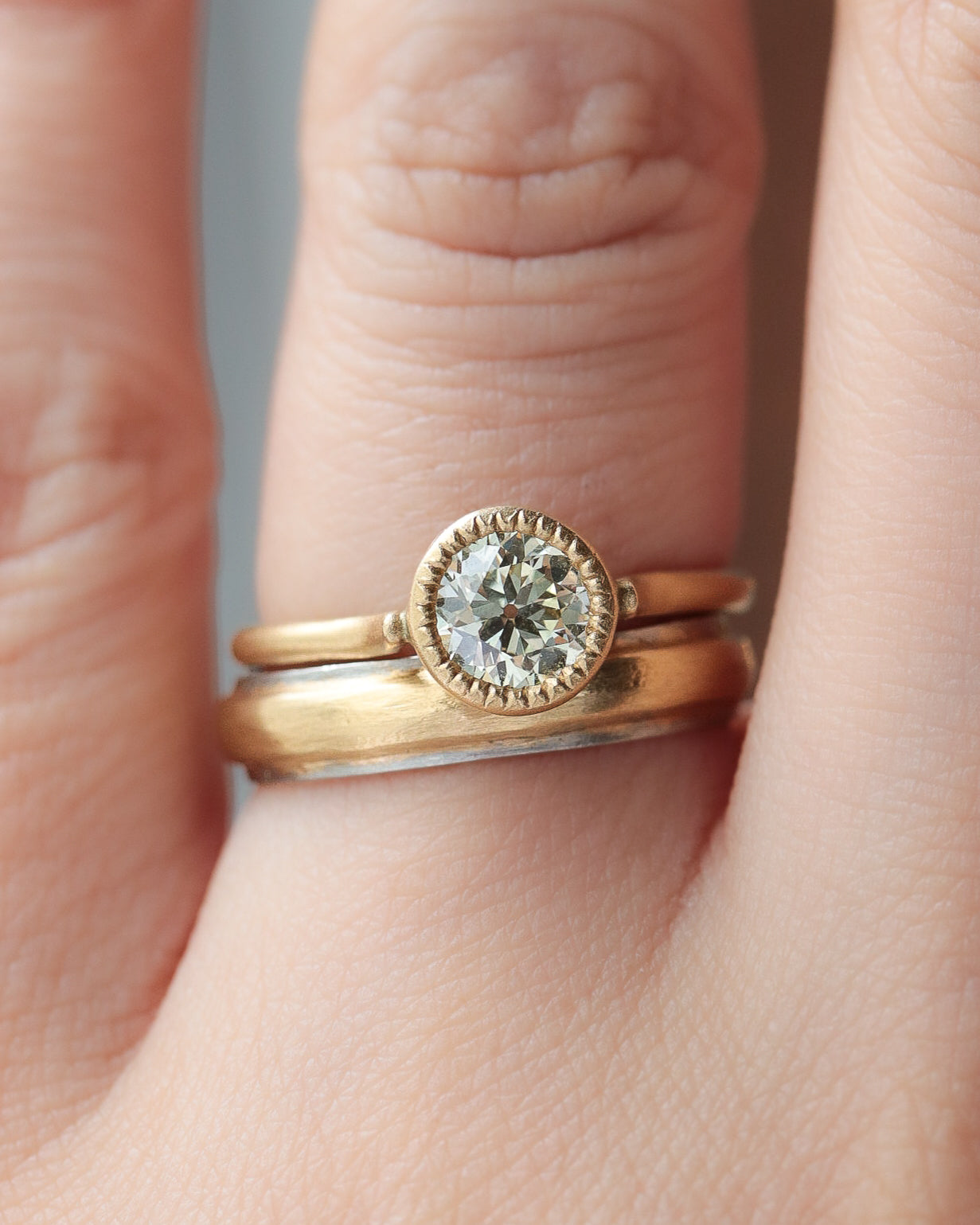 Milgrain Ring - Diamond -