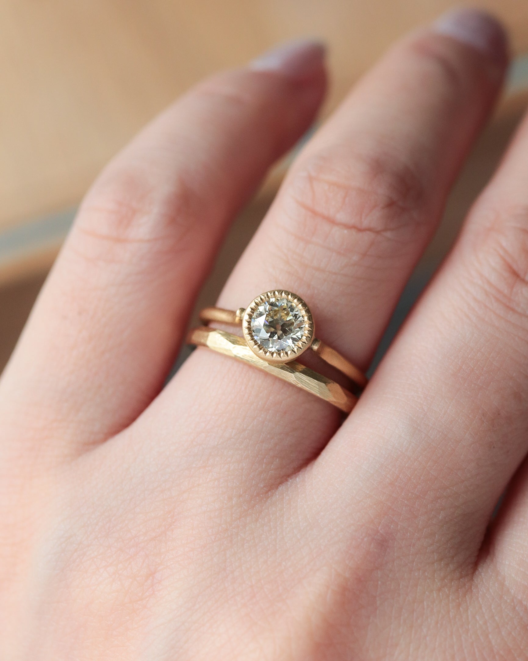 Milgrain Ring - Diamond -