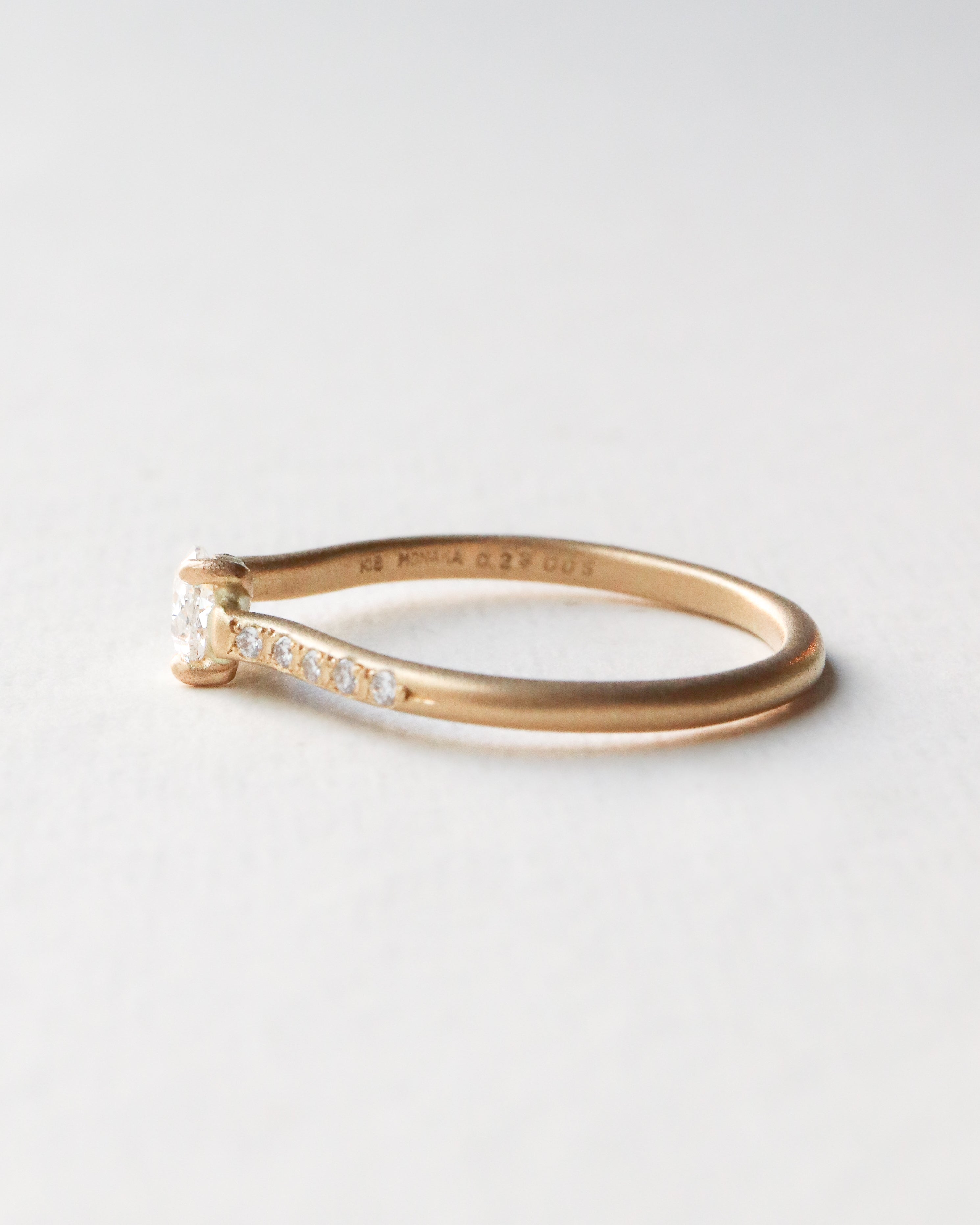 あ*ん様 MONAKA jewellery ナチュラルダイヤ　プロングリング　1 Prong Ring